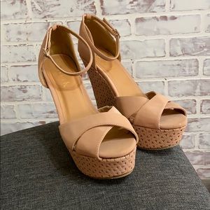 Breton tan wedge sandals